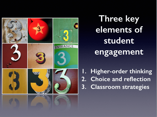 Three key elements of student engagement